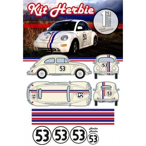 ADESIVO FUSCA HERBIE COMPLETO
