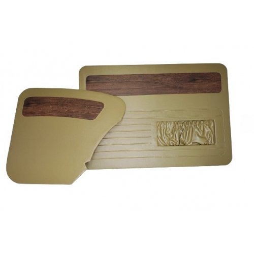 FORRAÇÃO PORTA FUSCA ATÉ 76 C/BOLSA CARAMELO COM JACARANDÁ JOGO