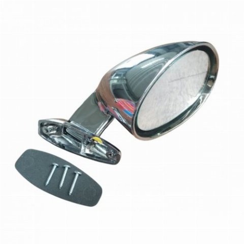 RETROVISOR F1 CROMADO DIREITO (PLÁSTICO)