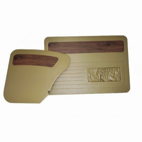 FORRAÇÃO PORTA FUSCA ATÉ 76 C/BOLSA CARAMELO COM JACARANDÁ JOGO