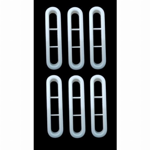 MOLDURA SAIDA AR VIDRO TRASEIRO PLÁSTICO BRANCO (KIT)