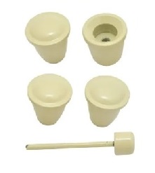 BOTÕES PAINEL FUSCA ATÉ 70 MARFIM KIT