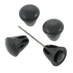BOTÕES PAINEL FUSCA ATÉ 70 PRETO KIT